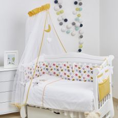 Постельный комплект 8 эл Twins 3D Funny Stars (бампер мембрана) 4079-S-003, yellow